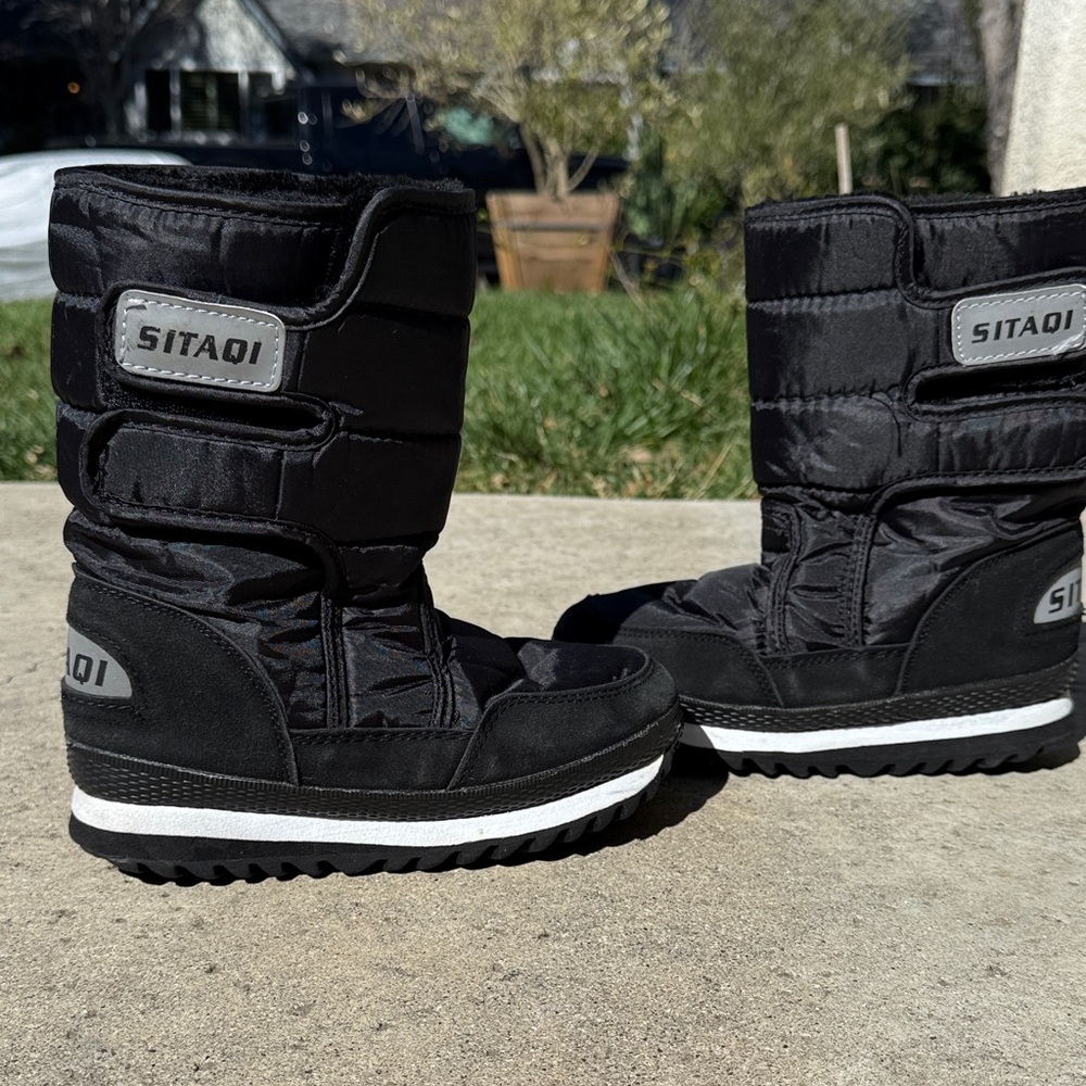 SITAQI Black Winter Boots